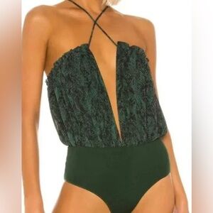 New* Michael Costello x REVOLVE Gian Bodysuit Top~SMALL ~